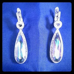 BRAND NEW, NWOT. SILVER & MYSTIC TOPAZ EARRINGS